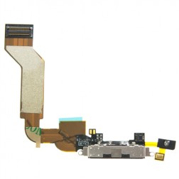  IPhone 4S laddkontakt med mikrofon - Svart